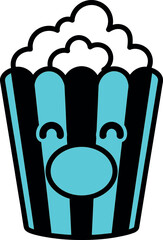 Illustration of a popcorn isolated on white background in vector format