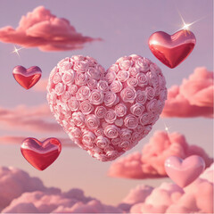 WebPink Valetine's day Digital Beckground