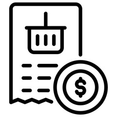 shopping bill icon