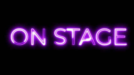 Dynamic Neon Typography Animation On Stage Performance