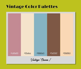 A textured vintage color palette perfect for artisanal product labels and heritage-inspired communication.