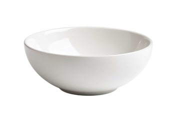 Plain white ceramic bowl against a black background