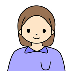 사람, 여자, 프로필, 로고, 명함, 기분, 기쁜