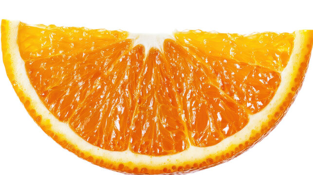 Orange Slice Close Up isolated on a transparent background