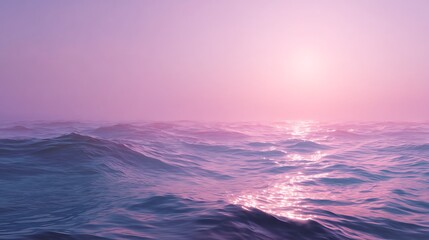 Ocean waves pink sunset aesthetic wallpaper background seascape nature photography landscape view horizon calm