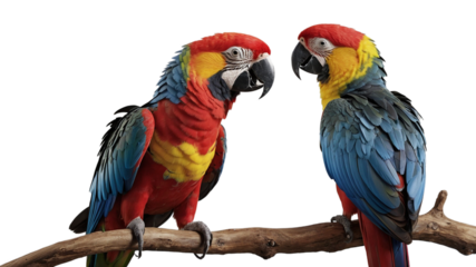 Macaw with Golden Chains. Generative Ai