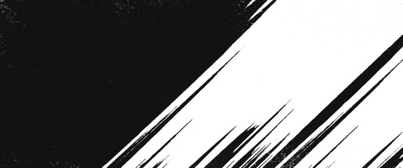 Vector monochrome abstract black and white paint stroke diagonal brush texture 