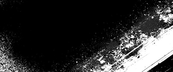 Vector monochrome abstract black and white paint stroke diagonal brush texture 