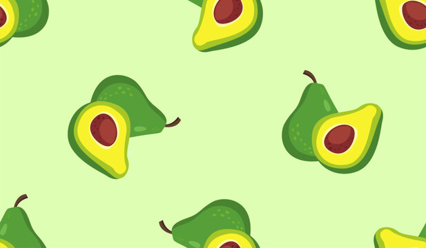 Avocado pattern geometric seamless. fresh avocados pattern.