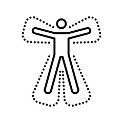 Snow angel icon, outlined style