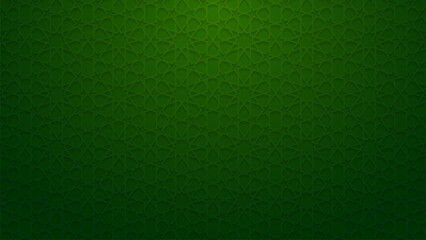 Green Islamic Background Decorative Star Ornament For Moslem Event Celebration Day Ramadan Kareem Eid Mubarak Vector Illustration

