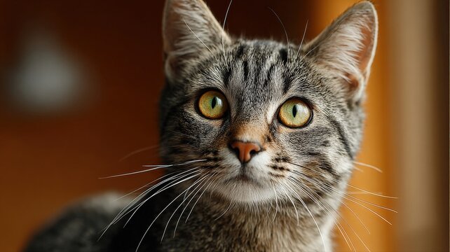 A domestic cat or dog looking alert and affectionate, highlighting companionship and loyalty