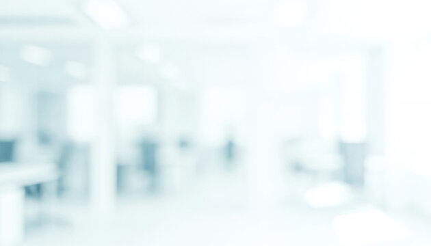 Bright abstract background of a modern office interior space with soft glowing highlights and a clean out-of-focus look ideal for professional layouts and corporate-style visual presentations. - Powered by Adobe