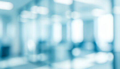 Abstract blue and white background with soft light bokeh effects, offering a smooth glowing style ideal for tech visuals, business themes, and clean presentation templates.