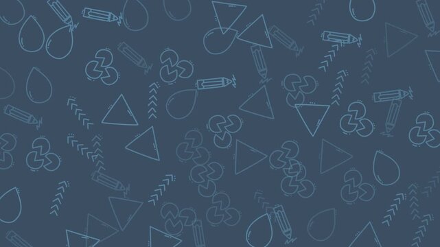 Abstract geometric design featuring triangles, water droplets, and pencil shapes. Perfect for graphic prints, stationery, packaging design, or website backgrounds