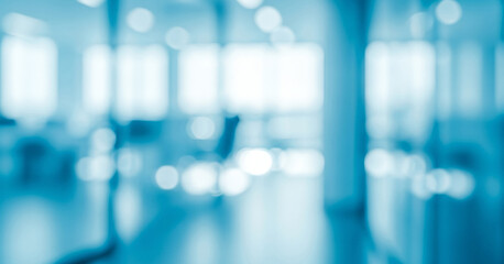 Abstract blue background with bright white bokeh light circles, forming a clean glowing ambience with soft luminous highlights that feel airy, modern, and visually soothing.