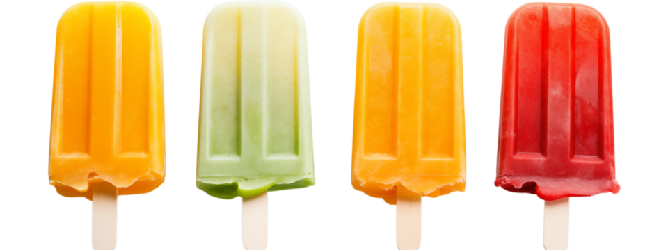 Colorful Popsicles Collection: Refreshing Summer Frozen Treats on transparent background png
