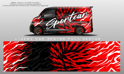 car livery graphic vector. abstract grunge background design for vehicle vinyl wrap and car branding