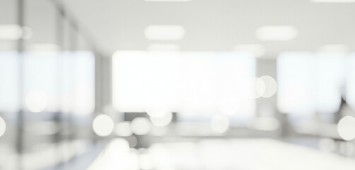 Bright abstract background with soft white light and circular bokeh effects, forming a gentle glowing ambience that feels clean and modern with smooth luminous highlights.