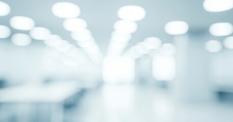 Bright abstract background with blue tint and circular light blurs, creating a calm glowing ambience with smooth gradients and a refined modern visual presence.