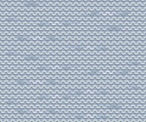 Seamless pattern of wool knitting, texture of melange blue sweater, abstract background of knitted fabric, loops for seams, yarn for a winter sweater or plaid, vector illustration