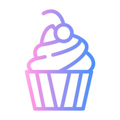 muffin Line Gradient Icon