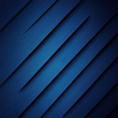 Obraz premium Layered diagonal blue panels with fine ribbed texture, soft gradients and deep shadows conveying a sleek calm futuristic mood