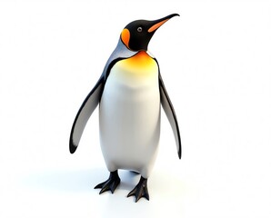 King penguin standing with transparent background