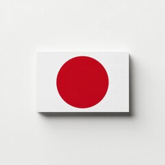 A horizontal rectangle displays a white field with a centered red circle resembling the Japanese flag