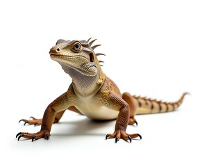 Fototapeta premium Spiny-tailed lizard isolated on white