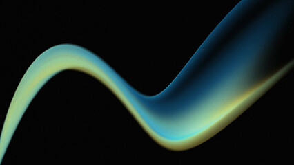 Abstract metallic black background with complementary blue vs. yellow color gradient and grainy texture.