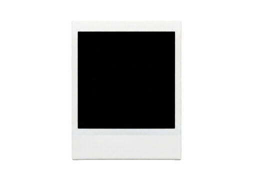 White polaroid frame photo picture instant camera photography template mockup empty isolated on transparent background