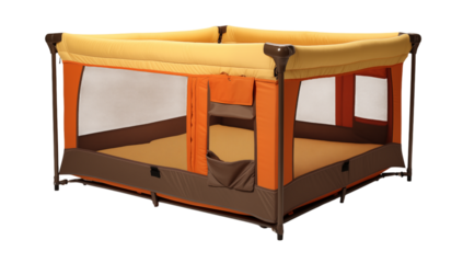 Baby Playpen for Infants & Toddlers - Portable Child Safety Enclosure on transparent background png