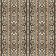 Vintage Ornamental Vertical Stripe Pattern Collection – Geometric, Floral, Baroque, Tribal and Art Deco Engraved Decorative Columns Seamless Pattern