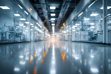 Obraz premium Blurred background of a hospital corridor