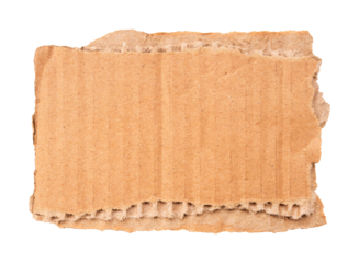 brown torn cardboard box isolated