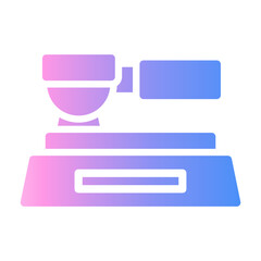 digital scales Gradient icon