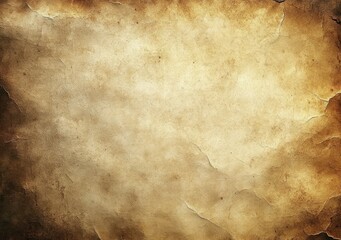 Aged torn parchment paper texture with warm sepia tones, distressed cracks and creases, dark vignette and worn edges evoking nostalgia and rustic atmosphere