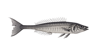 Stickleback Fish Illustration - Marine Life Drawing on transparent background png