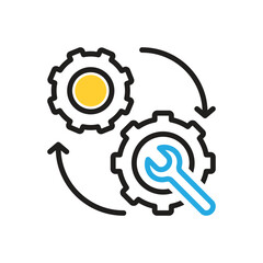 Multi color icon for mechanism