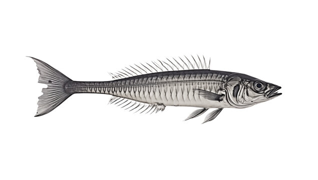 Stickleback Fish Illustration - Marine Life Drawing on transparent background png