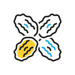 Multi color icon for dried