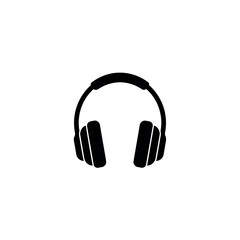 Headphones Icon Silhouette Vector