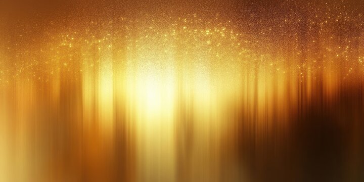 glowing golden vertical light streaks and scattered glittering particles with a warm radiant center evoking luxury and serene celebration
