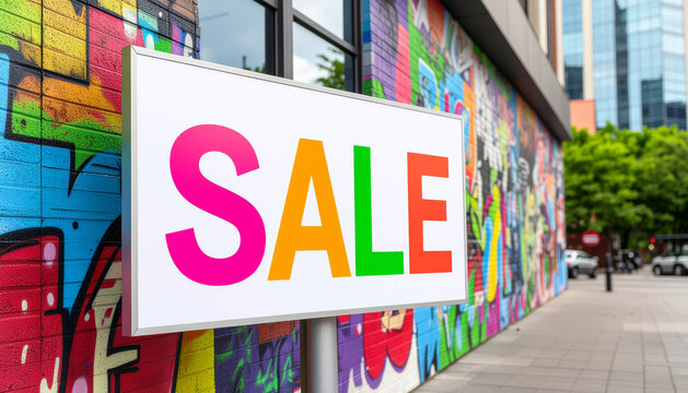 sale sign on a wall