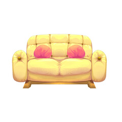 yellow leather sofa