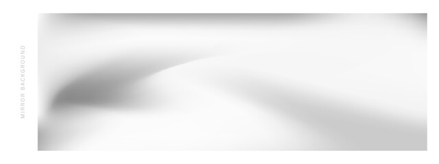 Fototapeta premium Timeless metallic backdrop. Soft silver mirror gradient with chrome sheen for minimalist and elegant projects. Vector illustration.