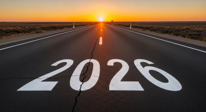 Road to 2026 - A Journey Towards the Future and New Beginnings.