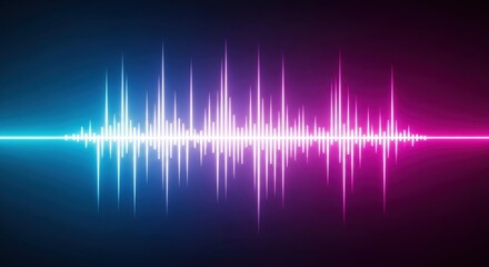Vibrant neon sound wave visualization with colorful digital spectrum effect