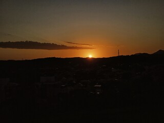 Sunset on a very hot day